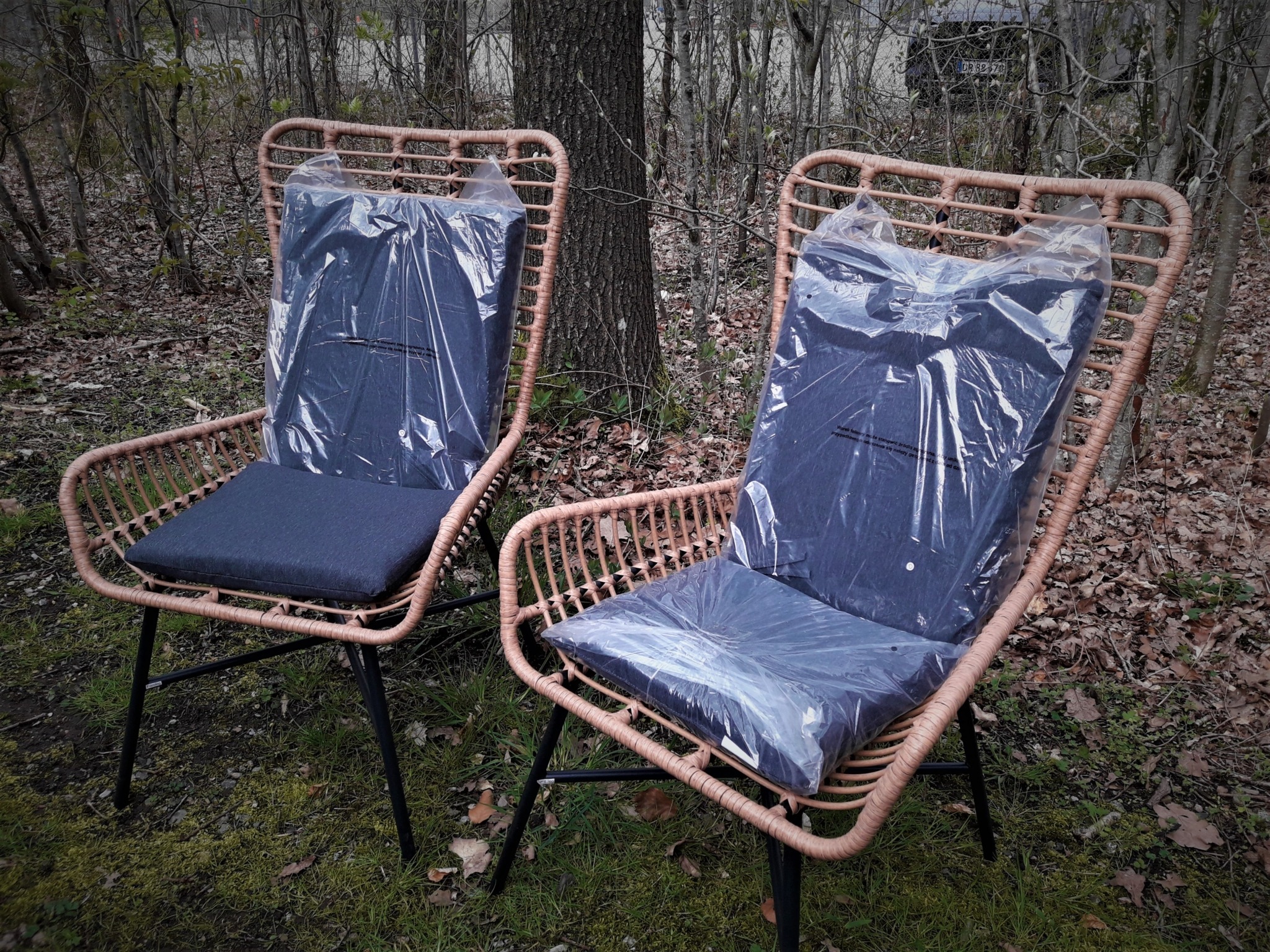 2 hvilestole med hynder